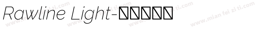 Rawline Light字体转换